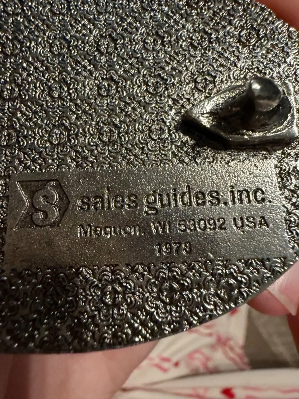 Vintage 1978 Lima 2400-B Crane Belt Buckle By Sales Guides Inc